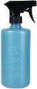 Preview: In the image, there is a blue spray bottle visible. It features a black spray nozzle that is attached on top. The bottle has a round body and is made of matte material.