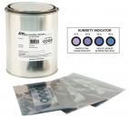 Preview: In the picture, there is a silver can with a label and several transparent bags visible. Next to it is a moisture indicator chart with various color codes.