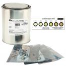 Preview: The image shows a silver can with a lid that is described as a moisture indicator. Next to it are two transparent bags with round indicator cards.