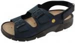 Preview: The image shows a sandal-like shoe variant in dark blue. It has two adjustable straps with buckles and a padded footbed. The sole is sturdy and slightly elevated.