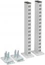 Preview: The image shows two tall, rectangular white metal bars standing vertically. Next to them are various metal parts and screws used for mounting.