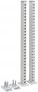 Preview: The image shows two vertical, gray metal posts with many vertical holes for mounting. Next to them are four screws and two base plates.