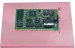 Preview: The image shows a green circuit board with many small components and a large chip. It is lying on a pink mat. The circuit board has contacts on the bottom.