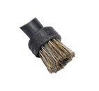 Preview: The picture shows a wire brush attachment with a black handle. The brush has many fine, metallic bristles protruding from a round head.