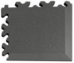 Preview: The image shows a black rubber mat with a textured surface and a wavy edge. The mat has sufficient corners and edges for puzzle-like connectors.