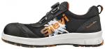 Preview: The shoe is black with orange accents. It has a sporty shape, a padded collar, and a non-slip sole. On the side it says 