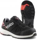 Preview: The image shows a black safety shoe with red accents. It features a sturdy rubber sole and reinforced toe protection. The laces are easy to use thanks to a special system.