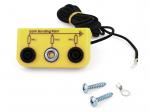 Preview: The image shows a yellow connector with three sockets and a central connection. It includes two screws and a grounding cable that leads out of the part.