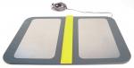 Preview: The image shows a rectangular mat with two smooth, light surfaces and a central yellow line. At one end, there is a cable that leads to the power source.