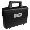 Preview: The image shows a black suitcase with a handle. On the front, there is a labeled tag that reads 