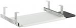 Preview: The image shows a pull-out shelf. It has sturdy metal brackets on both sides and a flat, white surface. A small, black edge is also visible.
