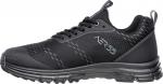 Preview: The shoe is a sporty, black sneaker with a textured surface and laces. It has a sturdy sole and a modern, functional shape.