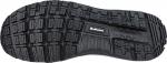Preview: The image shows the sole of a sports shoe. It is black with a complex pattern of grooves and knobs that provide better grip. A logo is visible in the center.