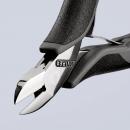 Preview: The image shows a nail or side cutter pliers. It has a sharp, chrome-plated edge and a black, rubberized handle for better grip. The pliers are half-open.