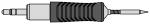 Preview: The image displays a tool with a slim tip on one end and a round, recessed shape with grooves on the other end. It features a gray and black color combination.