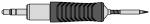 Preview: The picture shows a screwdriver with a long, pointed end and a wide, ridged handle. The handle is black and the rest is silver-colored.