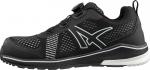 Preview: The shoe is black with breathable inserts, a sporty silhouette, and a white sole. It features a modern quick-lacing system and reflective details.