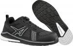Preview: The image shows a black athletic shoe with breathable mesh material. It features a striking quick-lacing system and a non-slip, textured sole. The sole is two-toned, black and white.