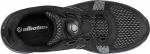 Preview: The image shows a black athletic shoe made from breathable material. The lacing is done through a special closure. The lining is also dark, with a white logo.