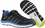 Preview: The shoe is black with blue and green accents. It has a sporty design, a non-slip sole, and a breathable surface. The lacing is done via a practical twist closure.