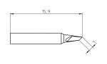 Preview: The image displays a technical drawing of a tool with a length of 15.9 mm. It has a straight body and a tapered, pointed edge.