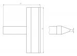 Preview: The image displays technical drawings of an object with two views: a side view and a top view. There are dimensions such as 27 and 31 that indicate the sizes.
