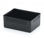 Preview: Das Bild zeigt eine rechteckige, schwarze Box ohne Deckel. Sie hat gerade Seitenwände und eine glatte Oberfläche. Die Kanten sind leicht abgerundet. Die Box steht auf einer ebenen Fläche.