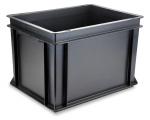 Preview: Das Bild zeigt eine rechteckige, schwarze Kunststoffbox. Sie hat hohe, gerade Wände und ist oben offen. Die Ecken sind abgerundet, und die Oberfläche ist glatt und glänzend.