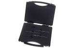 Preview: The image shows an open black suitcase with several tools or devices. Inside, there are multiple long, thin objects neatly arranged, which may have special functions.