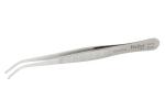 Preview: The image shows a silver stainless steel tweezer with two pointed ends. The surface is smooth, and a part is ridged for better grip. It has the inscription 