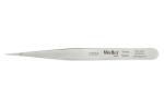 Preview: The image displays a slender, metallic tweezer with a pointed, angled tip. On the surface, the inscription 