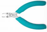 Preview: The image shows a pair of pliers with blue, rubberized handles and a silver working surface. The pliers have a narrow, pointed shape, ideal for gripping small objects.