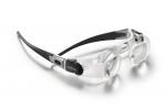 Preview: This is a special pair of glasses with transparent lenses and a black temple. It has an ergonomic shape and should support vision.