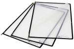 Preview: The image shows several transparent document sleeves with black borders. They are stacked and provide space for sheets. Ideal for protecting documents.