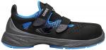 Preview: The shoe is black with blue accents. It has two Velcro straps and a breathable surface. The sole is stable and slightly profiled, ideal for everyday use or sports.