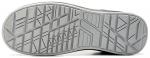 Preview: The image shows the underside of a shoe. It is flat and made of gray rubber with a non-slip, textured tread featuring various geometric patterns.