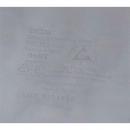 Preview: The image shows a transparent piece of material with printed information. It includes the labels 