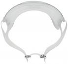Preview: The image shows a clear, rounded face shield. It features an elastic strap for fit and is transparent, ideal for facial protection, e.g., during work or in healthcare.