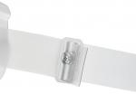 Preview: The image displays a transparent strap with a simple buckle. The strap is smooth and straight, while the buckle is slightly raised and round to secure the closure.