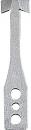 Preview: The image shows a metallic tool with a long, flat shape. At the top, it has a narrow notch, and below there are three round recesses. The surface is textured.