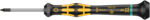 Preview: The image shows a screwdriver with a black handle and yellow details. The blade is straight, metallic, and has a star-shaped tip. There are size markings on the handle.
