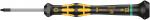 Preview: The image shows a screwdriver with a black, non-slip handle that has yellow accents. The blade is straight and narrow, suitable for precise screws.