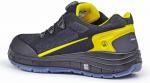 Preview: The shoe is black with yellow accents. It has a sporty shape, a thick, textured sole, and a padded insole. The laces are tight and secure.
