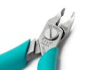 Preview: The image shows a silver pair of pliers with sharp edges and a blue handle. There is a screw in the center. The pliers are of high quality and precisely manufactured.