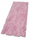 Preview: The image shows a long, rectangular mat in soft pink. The surface is soft and slightly textured, with a fluffy appearance reminiscent of cotton.