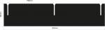 Preview: The image displays a black-and-white technical drawing of an object with specific dimensions: width 365 mm, height 80 mm, and two cutouts.