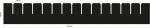 Preview: The image shows a black, rectangular shape with several evenly spaced cutouts at the top. The cutouts are evenly distributed and create a wave-like contour.