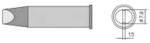 Preview: The image shows a schematic representation of a cartridge. On the left, it is viewed from the side and on the right from above. The cartridge is elongated with a rounded tip and has a diameter.