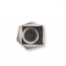 Preview: The image shows a hexagonal nut lying on a white background. The nut has a black recess in the center and appears to be made of metal.