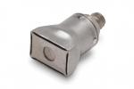 Preview: The image shows a small, rectangular metal object with a smooth surface and a round indentation on one side. It appears to be part of a technical device.